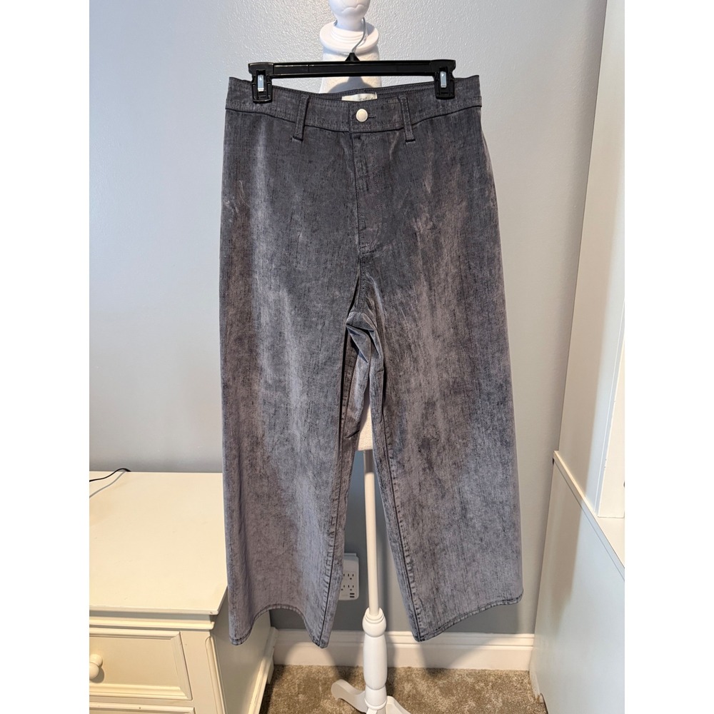 Universal Thread Sailor Wide Leg Gray Flocked Corduroy Pants Women 10R High Rise